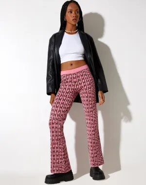 Yunia Trouser in Wavey M Pink