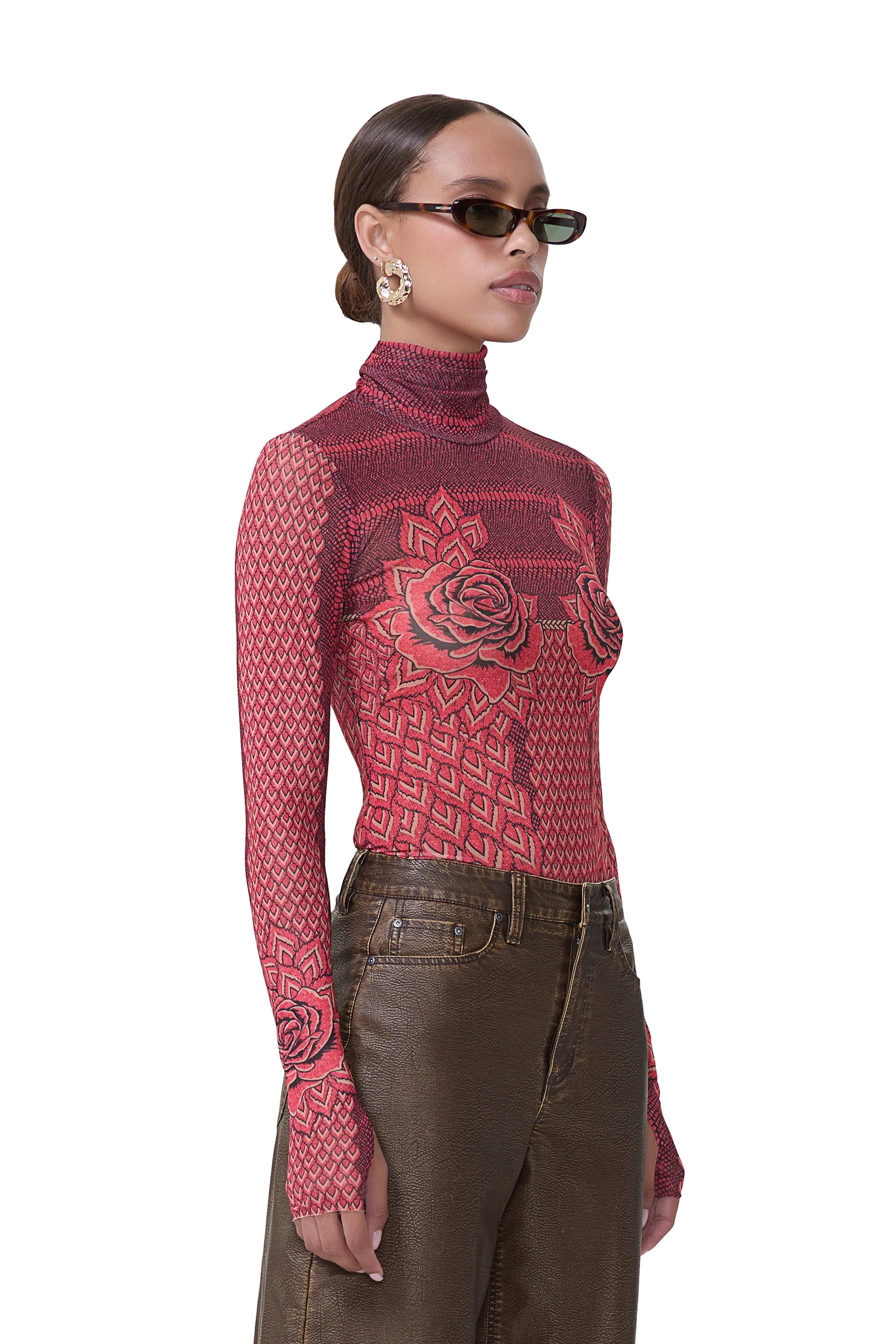 Zadie Top - Rouge Guilded Rose