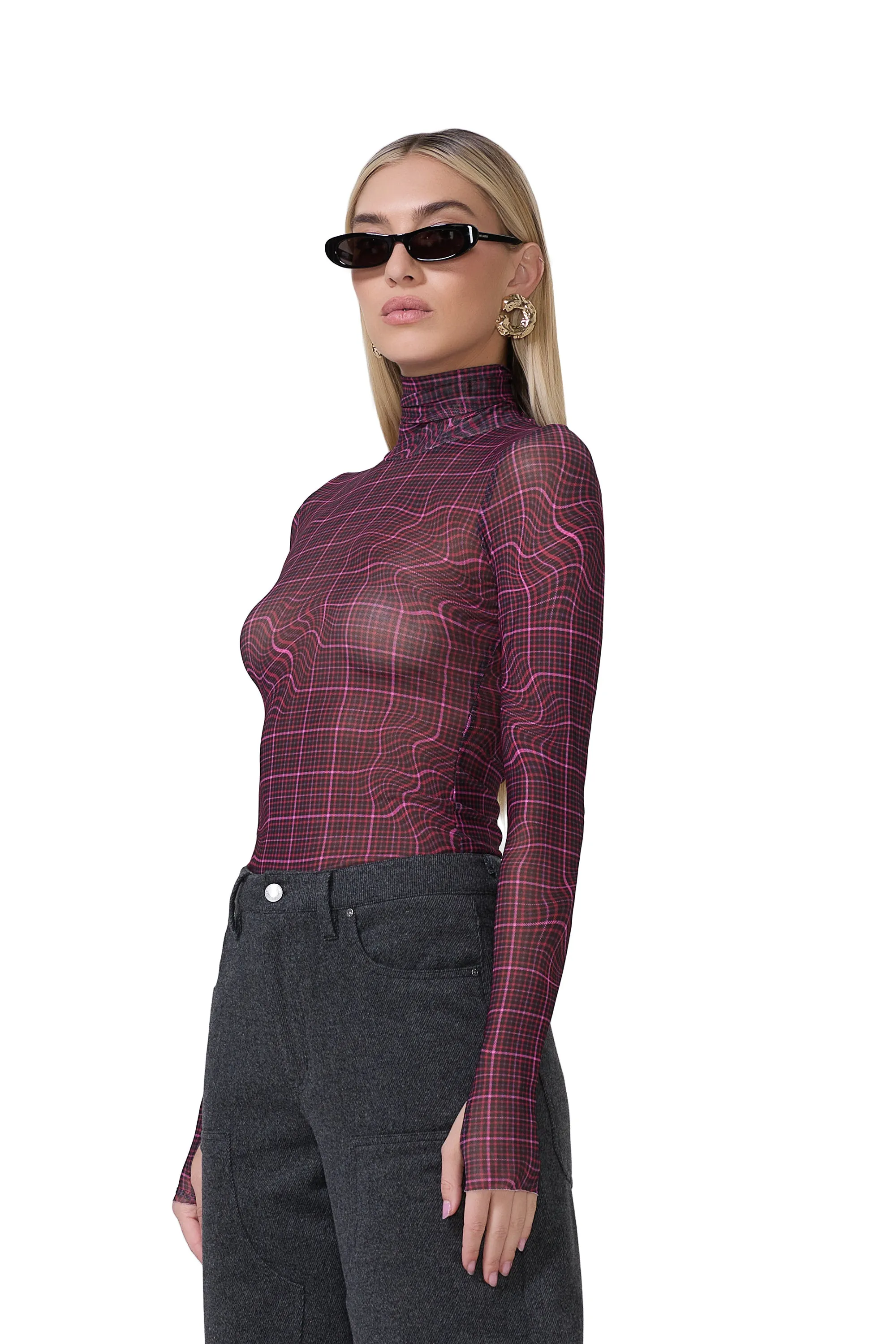 Zadie Top - Twisted Plaid